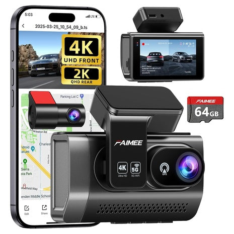 FAIMEE 4K+2K Front And Rear Dash Cam