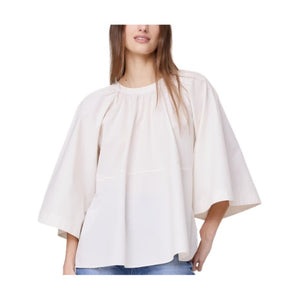 Cotton Poplin Convertible Trapeze Top
