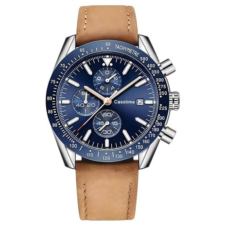 Casotime Men's Chronograph Leather Watch (Various)