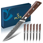 6 Japanese Serrated Steak Knives With Gift Box