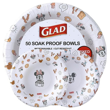 50 Glad for Kids Disney Mickey 16oz. Bowls
