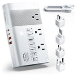 500W 7-Port Universal Travel Voltage Converter & Adapter