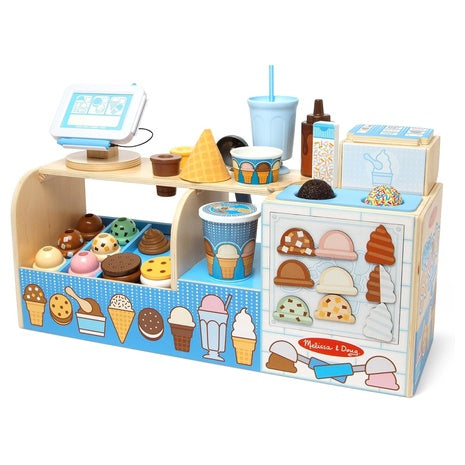 Melissa & Doug Cool Scoops Ice Cream Wooden Shop & Counter