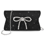 Sparkly Bow Evening Clutch