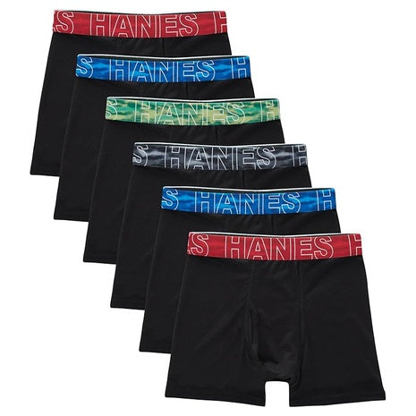 6-Pack Hanes Boys' Underwear Boxer Briefs