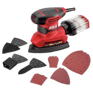 12-Piece SKIL Corded Multi-Function Detail Sander w/ Micro-Filter Dust Box
