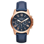 Fossil Men's Stainless Steel and Leather Chronograph Watch