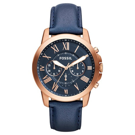 Fossil Men's Stainless Steel and Leather Chronograph Watch