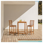 3-Piece Alaterre Furniture Brandon Acacia Wood Bar Height Bistro Set