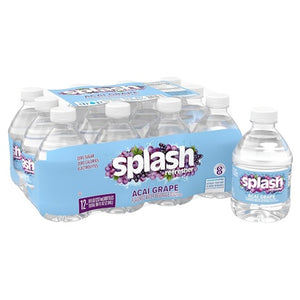 12 Bottles Splash Refresher Flavored Water (Acai Grape)