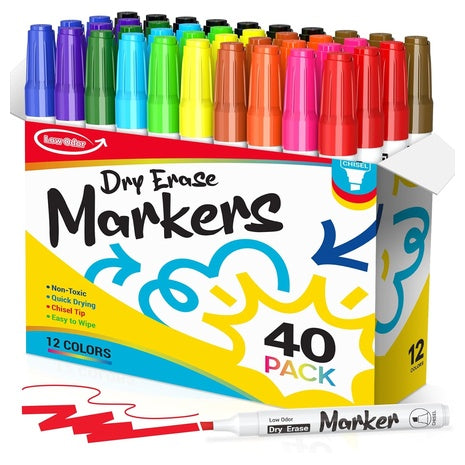 40 Dry Erase Markers