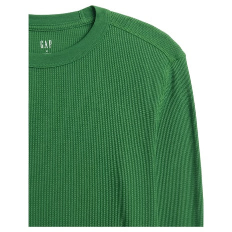 Gap Factory Men's Waffle-Knit Crewneck T-Shirt (Saratoga Green)