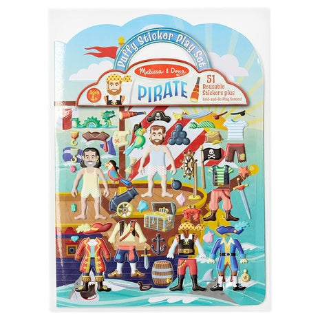 Melissa & Doug Reusable Pirate Puffy Sticker Activity Book
