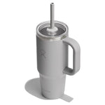 24oz Hydro Flask Travel Tumbler With Handle Clear Lid And Straw (2 Colors)