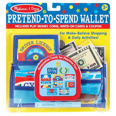 45-Piece Melissa & Doug Pretend-to-Spend Toy Wallet