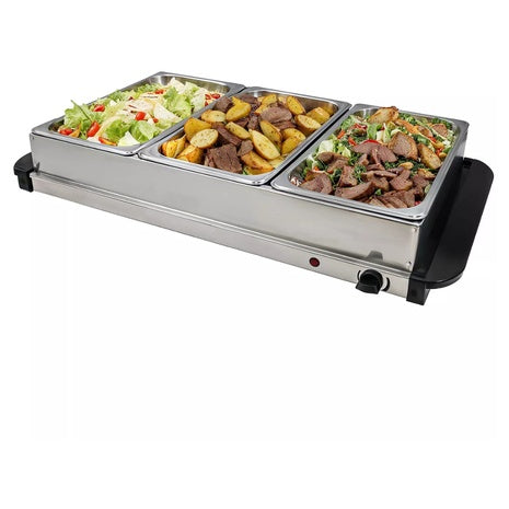 3 x 2.5-Qt Triple Buffet Server
