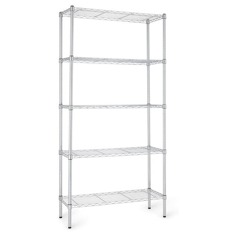 5-Shelf Amazon Basics Adjustable Heavy Duty Storage Shelving Unit