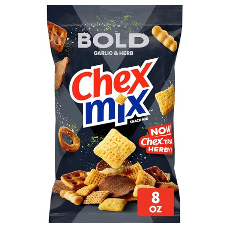 Chex Mix Bold Garlic and Herb Snack Mix (OU-D, 8 oz)