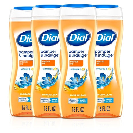 4 Bottles Dial Marula Oil Body Wash 16oz