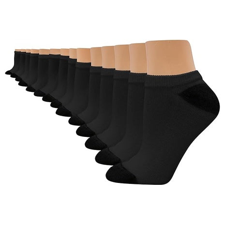 14-Pack Hanes Women's Moisture-Wicking Cushioned Athletic Socks