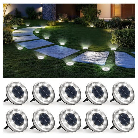 10-Pack Solpex Outdoor Waterproof Solar Ground Lights