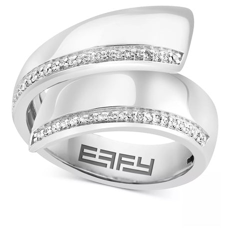 EFFY Diamond Wide Bypass Ring in Sterling Silver