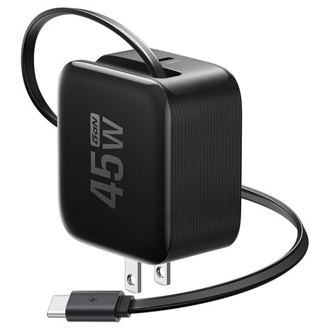EF ECOFLOW 45W Retractable 3-in-1 2-Port Phone Charger W/ Type C Cable