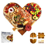 Large Charcuterie Heart Board with Knife Set