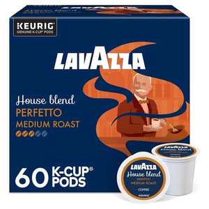 60 Lavazza House Blend Perfetto, Single-Serve Keurig K-Cup Pods, Medium Roast Coffee