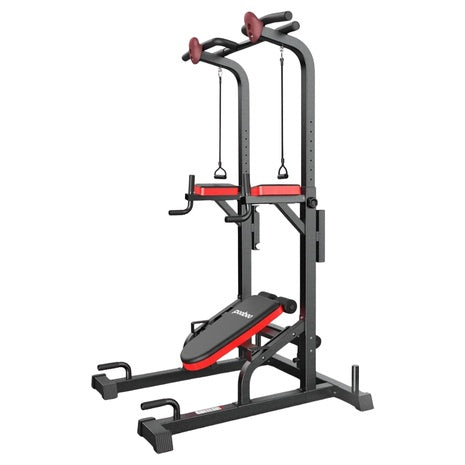 Pooboo Multifunction Power Tower Dip Station Pull Up Bar
