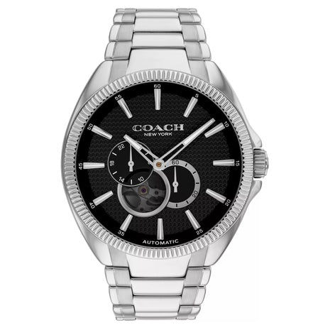Coach Men's Automatic Jackson Silver-Tone Stainless Steel Watch