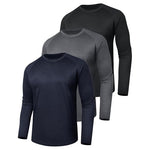 3-Pack Men's UV Sun Protection Quick-Dry Moisture T-Shirts
