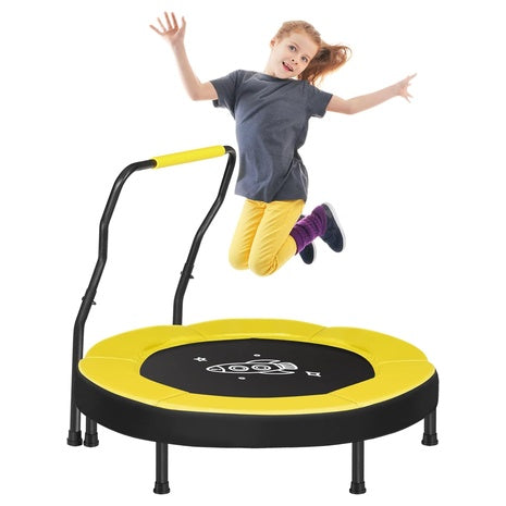 Kids Mini Trampoline with Handlebar