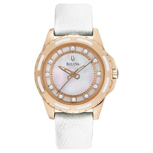 Bulova Ladies' Classic Diamond 3-Hand Quartz Stainless Steel Watch