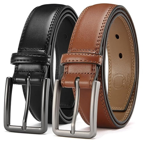 2-Pack Leather Dress Belt