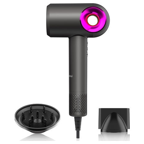 High-Speed Ionic Low Noise Blow Dryer W/Diffuser & Nozzle