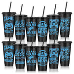 12-Count Kochorie Video Game Plastic Cups, 24 Ounces