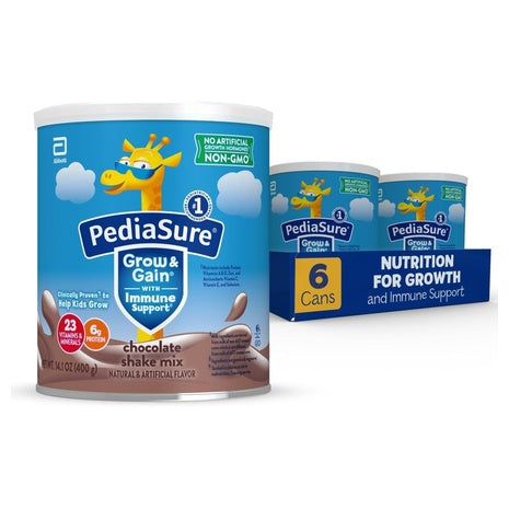 6 Cans PediaSure Grow & Gain Shake Mix Powder (OU-D)
