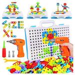 244 Piece DIY Building Blocks Set with Electric Screwdriver