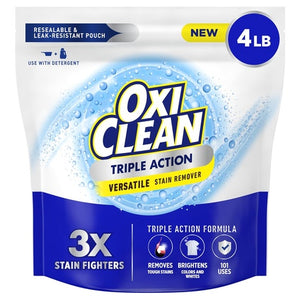 4-Pack 4lbs OxiClean Triple Action Versatile Stain Remover Powder