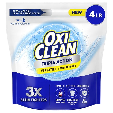 4-Pack 4lbs OxiClean Triple Action Versatile Stain Remover Powder