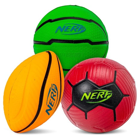 Nerf Foam Football, Soccer Ball & Basketball