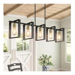 Brightever 5-Light Black Gold Pendant 53" Dining/Living Room