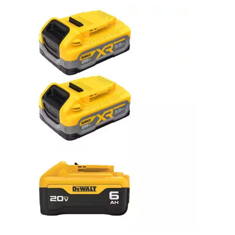 2-Pack DEWALT 20-Volt MAX XR Batteries + 20-Volt MAX 6.0Ah Battery