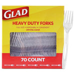 70 Glad Heavy Duty Clear Plastic Forks