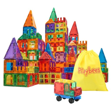 100-Piece Magnetic Tiles Building Set