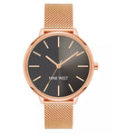Nine West Women's Quartz Rose Gold-Tone Stainless Steel Mesh Band Watchs