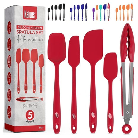 4-Piece Silicone Spatula With Tongue Set