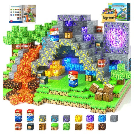 100-Piece Magnetic Building Blocks