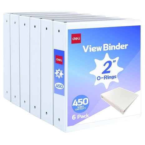 6-Pack 2” 3-Ring Binders